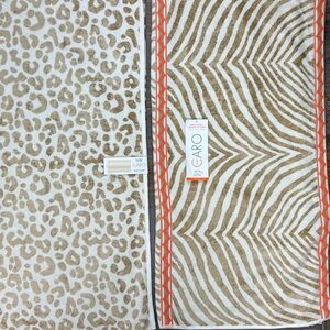 Caro - ‘Animal Print -zebra/leopard bundle’ Beach Towels (2). NWT Firm!